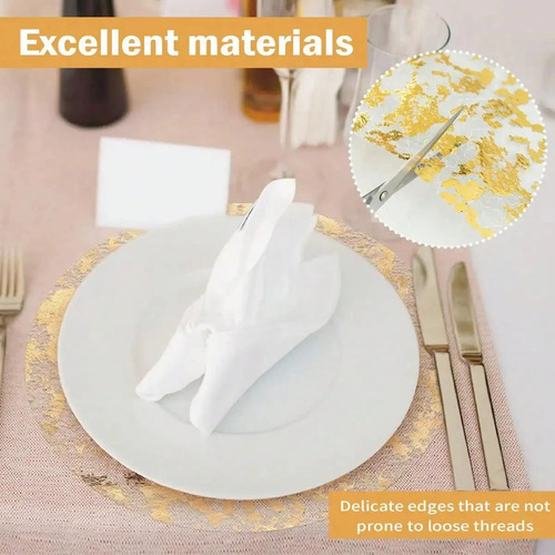 . Mantel Desechable De 50 Piezas, Mantel Redondo Con Lámina