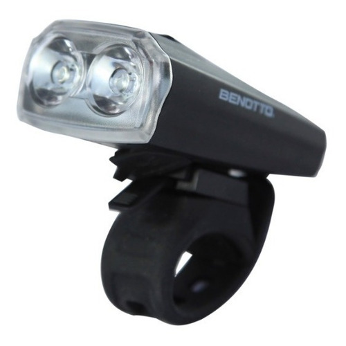 Luz Benotto Delantera Recargable Usb Bicicleta 2 Funciones Color Negro