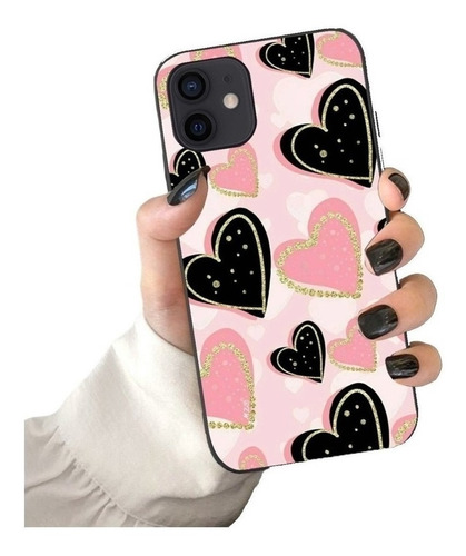 Funda Case Protectora Generica P/ iPhone Corazon Glitter Tpu