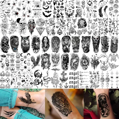 Set De 20 Tatuajes Temporales De Perros Azules - Calcamonías Lavables Para Niños, Ideales Para Halloween, Cumpleaños Y Fiestas