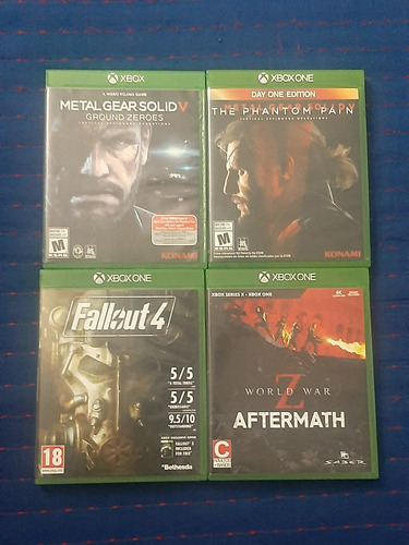 Metal Gear, Fallout 4 Y World War Z, Lote De Juegos Xbox One