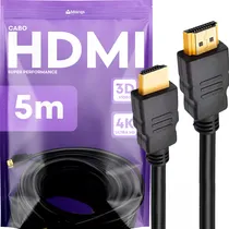 Comprar Cabo Hdmi Gold 5m Metros 1.4 Hdmi Preto Mts 4k 3d Full Hd Blindado Tv Pc Video Game