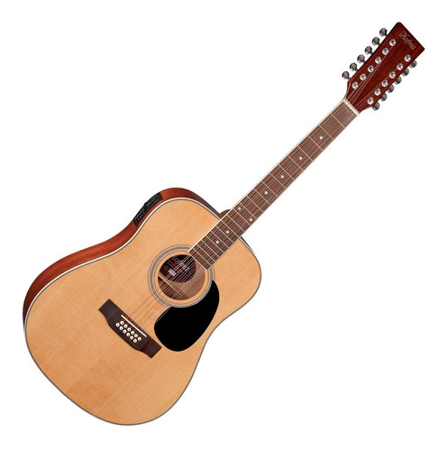 Violão Hofma Folk He215e12 12 Cordas + Capa Reforçada
