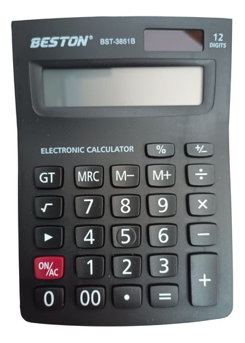 Calculadora Electrónica Sencilla Escritorio 12 Dígitos Color Negro