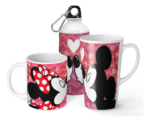 Set De Taza + Botella + Taza Conica Mickey Mouse 1