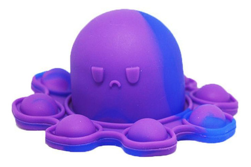 Llavero Pop It Fidget Antistress Sensory reversible con forma de pulpo