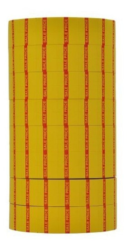 Etiquetas De Precio - Red Reverse Print On Yellow Sale Price