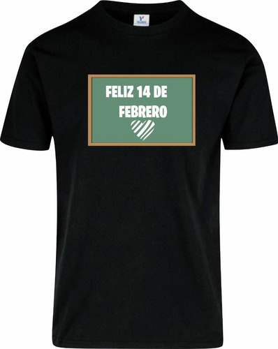 Playera Para Pareja Con Diseño Genérico De Pizarrón De Feliz