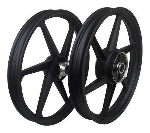 Roda Liga Leve Fan 125 2009 Em Diante Tambor 6 Pontas Preto