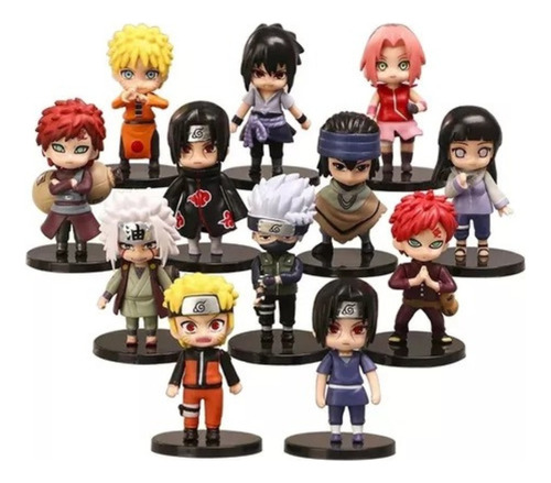 Set 12 Figuras Anime Naruto Shippuden Colección