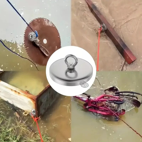 Imán De Neodimio Superfuerte Con Ojal Magnético De Pesca De