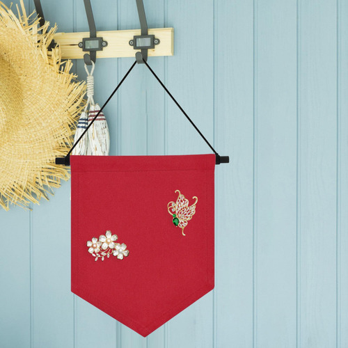 Pantalla De Pared De Insignia Colgante Bandera De Pared Rojo