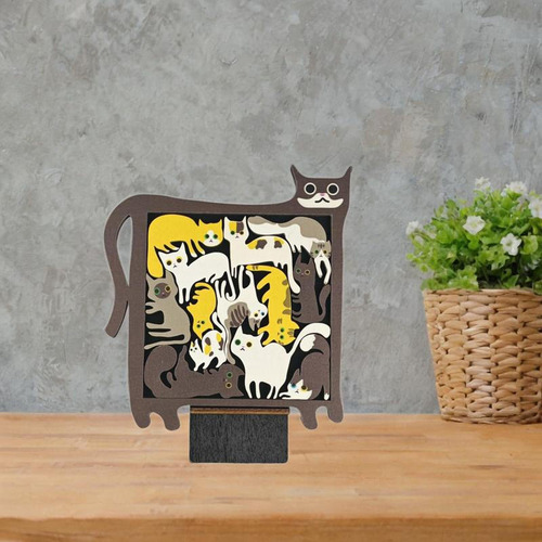 Puzzle Cat Puzzle Aprenda Actividades Multipropósito