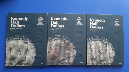 Set 3 Albums Monedas 50 Cent Kennedy + Monedas Leer