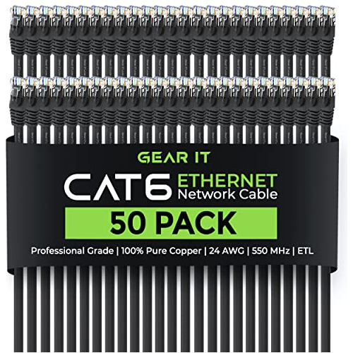 Cable Ethernet Gearit Cat 6 De 1.5 Pies Y 18 Pulgadas (paque