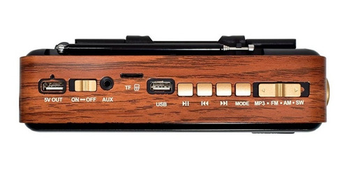 Radio Retro Nisuta Nsrv22s Parlante Bluetooth Fm/am Solar