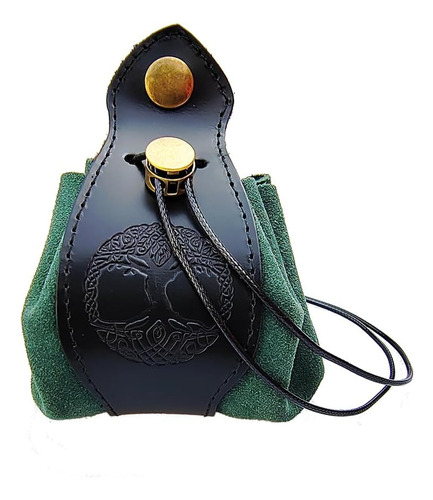 Bolsa De Dados Negra Y Verde Con Forma De Árbol Celta Dnd Gi