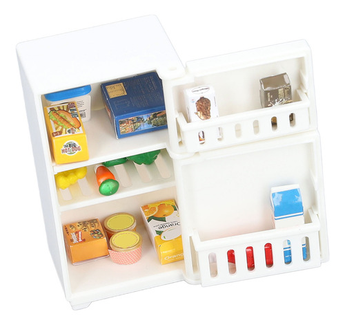 Refrigerador De Cocina Dollhouse 1:18 En Miniatura, Lindo Di