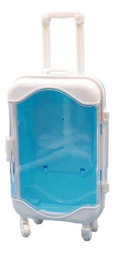 Mini Trolley Equipaje Muñeca Joyas Ropa Pequeña Azul