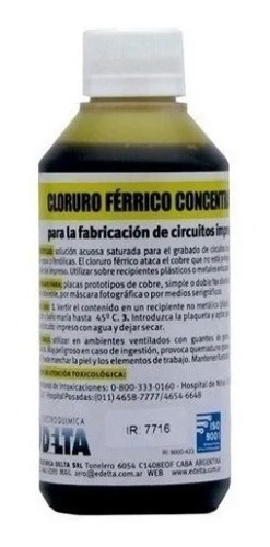 Cloruro Férrico X 500 Cc Concentrado Placas Electronica