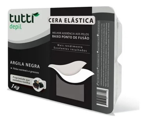 Cera Elástica Argila Negra 1kg Para Peles Oleosas Premium