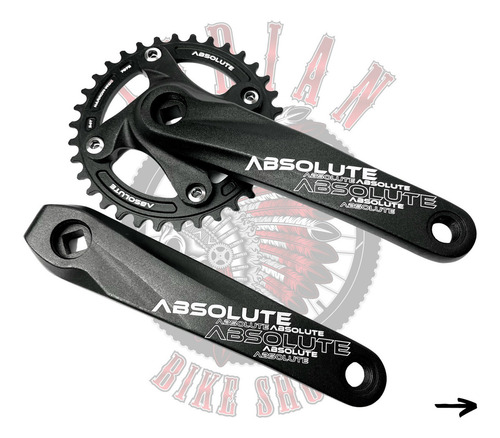 Pedivela Single 34d Absolute Wild 175mm 9v 10v 11v 12v Mtb