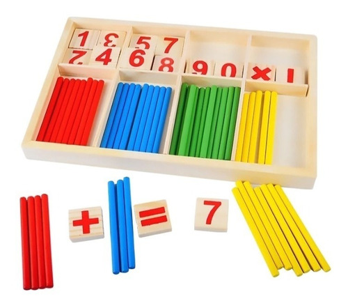 Juego De Madera Aprendizaje Didáctico Set Multiplica