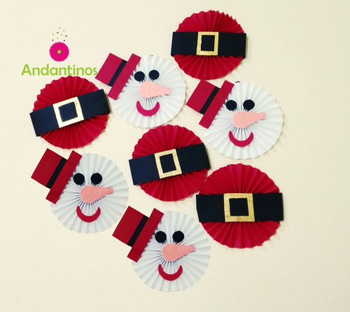 Rosetones Navideños Santa & Frosty, Ecofriendly, De Papel