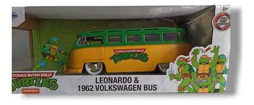 Tortugas Ninja, Volkswagen Bus + Figura, Jada Toys 1:24.