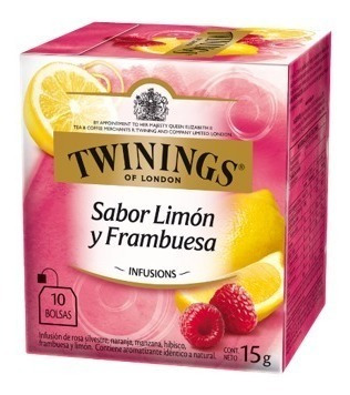 Imagen 2 de 3 de Té Twinings Limón Y Frambuesa (pack 12) /quetequieres