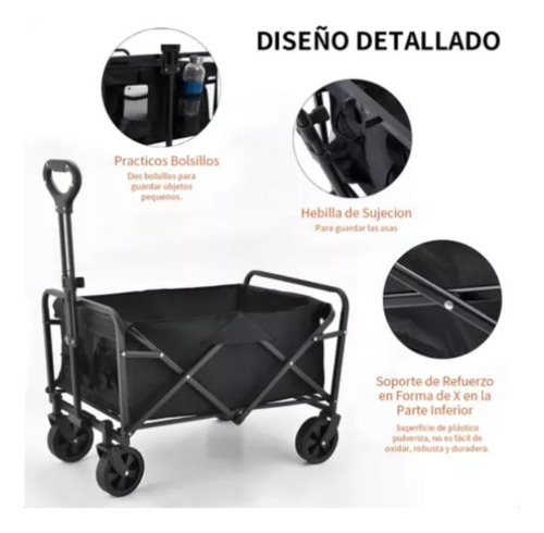 Carrito Arrastre Para Compras Plegable Para Camping Y Picnic