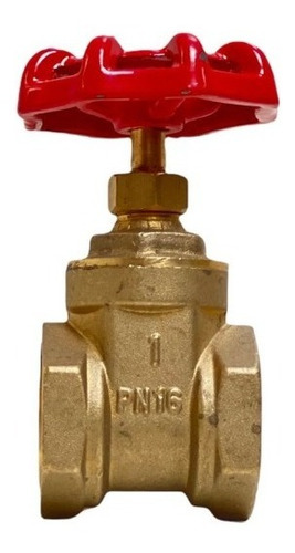 Llave De Paso Esclusa 1  De Bronce Para Agua, Valforte