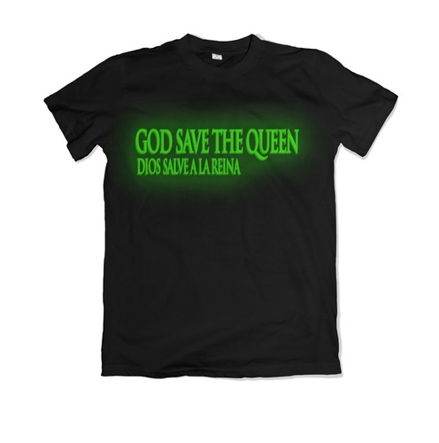 Remera Niño Dios Salve A La Reina Queen Brilla Oscuridad