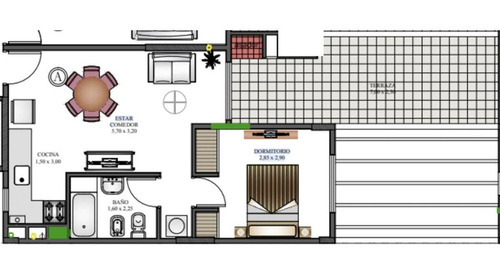 Imagen 7 de 13 de Vendo Departamento Con Terraza En Alta Córdoba 1 Dormitorio A Estrenar