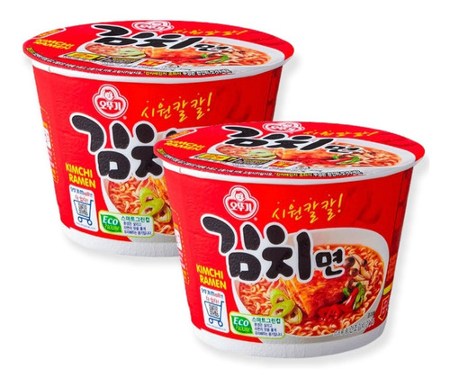 Fideo Kimchi Coreano 2 Unidades. Corea Del Sur.