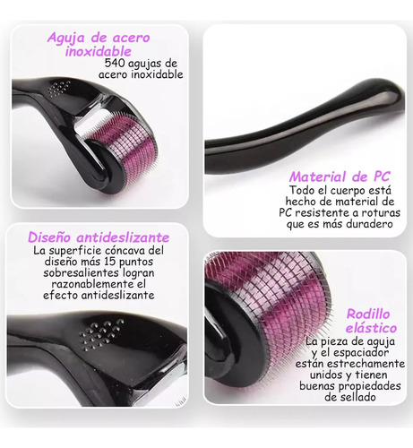 Rodillo Micro Agujas Derma Roller Rejuvenecedor Facial