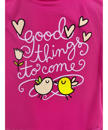Playera Estampada Niña - Tallas 4 A 8 - Fucsia - Good Things