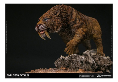 Damtoys Smilodon Fatalis Dry Gobi Desert Ve Estatua Sideshow