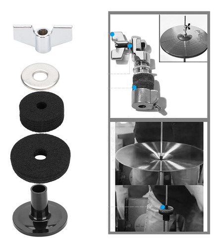 Brset De Batería Hi Hat Cup Felt, 18 Unidades, Kit De Plat