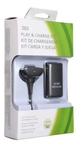 Kit Carga Y Juega Para Control Xbox 360 Pila Bateria Y Cable