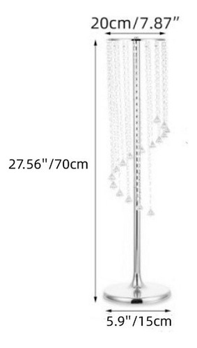New Soporte For Flores De Boda, Soporte 15cmx20cmx70cm Plata