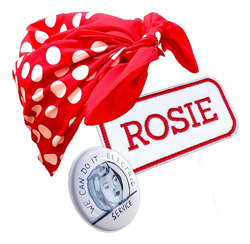 Podemos Rosie Costume Accessory Kit (pañuelo Grande 27x27)