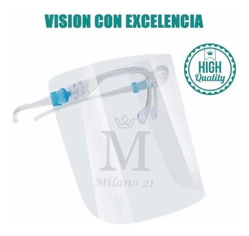 Careta Protectora Facial Lentes Certificado 1pz