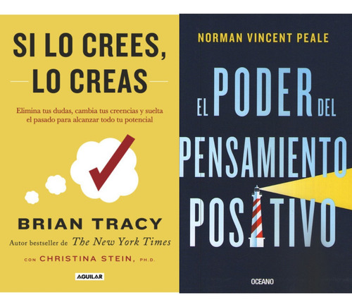 2 Libros - Si Lo Crees Lo Creas + Poder Pensamiento Positivo