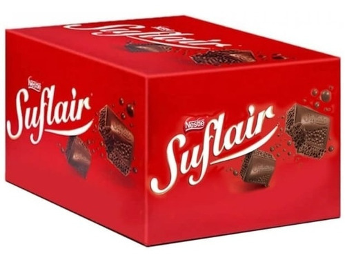 Nestlé Suflair Chocolate ao Leite Aerado Chocolate ao leite caixa 50 g pacote x 20