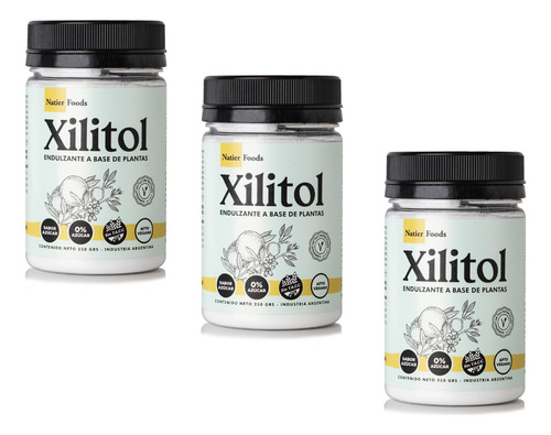 Endulzante Xilitol - Natier 250 G X3 Unidades Cuota Envio