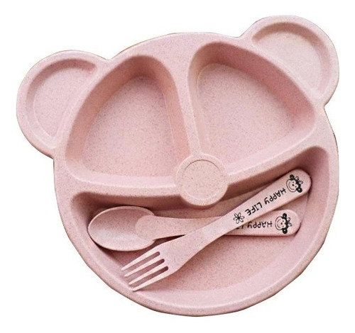 Wang Plato De Comedor Anticaliente Para Niños Con Tenedor