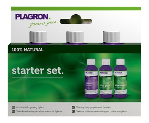 Kit Fertilizantes Plagron Starter Set 100% Natural Cultvio