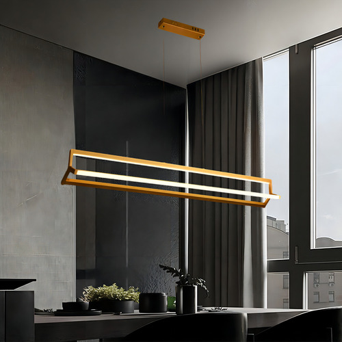 Pendente Lustre Sindora Dcd015085 100cm Metal Silicone 37w Cor Dourado