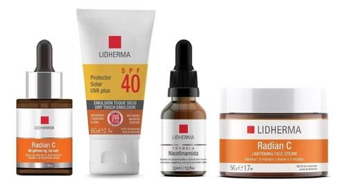 Lidherma Kit Radian C Serum Crema Nicotinamid Spf 40 S/color